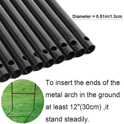 Wedding Arch Garden Arch 7.87 x 4.59 x 1.25FT Christmas Arch Backdrop Stand for Ceremony Metal Garden Trellis for Various Climbing Plant Garden Decor,Assemble Freely 2 Sizes,Black