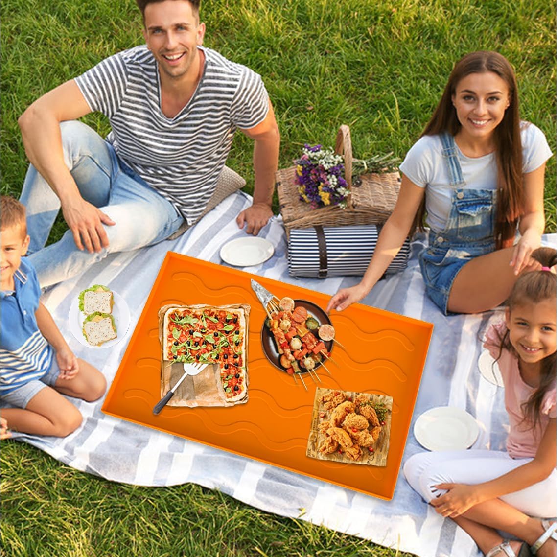 36" Silicone Griddle Mat forBlackstone Silicone Mat,Heavy Duty Food-Grade Grilling Accessories Mat Griddle Accessory Grill Mats for Outdoor Grill Accessories Reusable & Durable