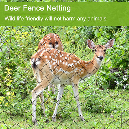 33 x 50 ft Garden Netting with 1.96 in Square Mesh,Reusable Bird Netting for Chicken wire Coop,FifthQuarter Nylon Poultry Net Deer Fence for Protecting Vegetables Fruit Tree from Birds Squirrel,Black