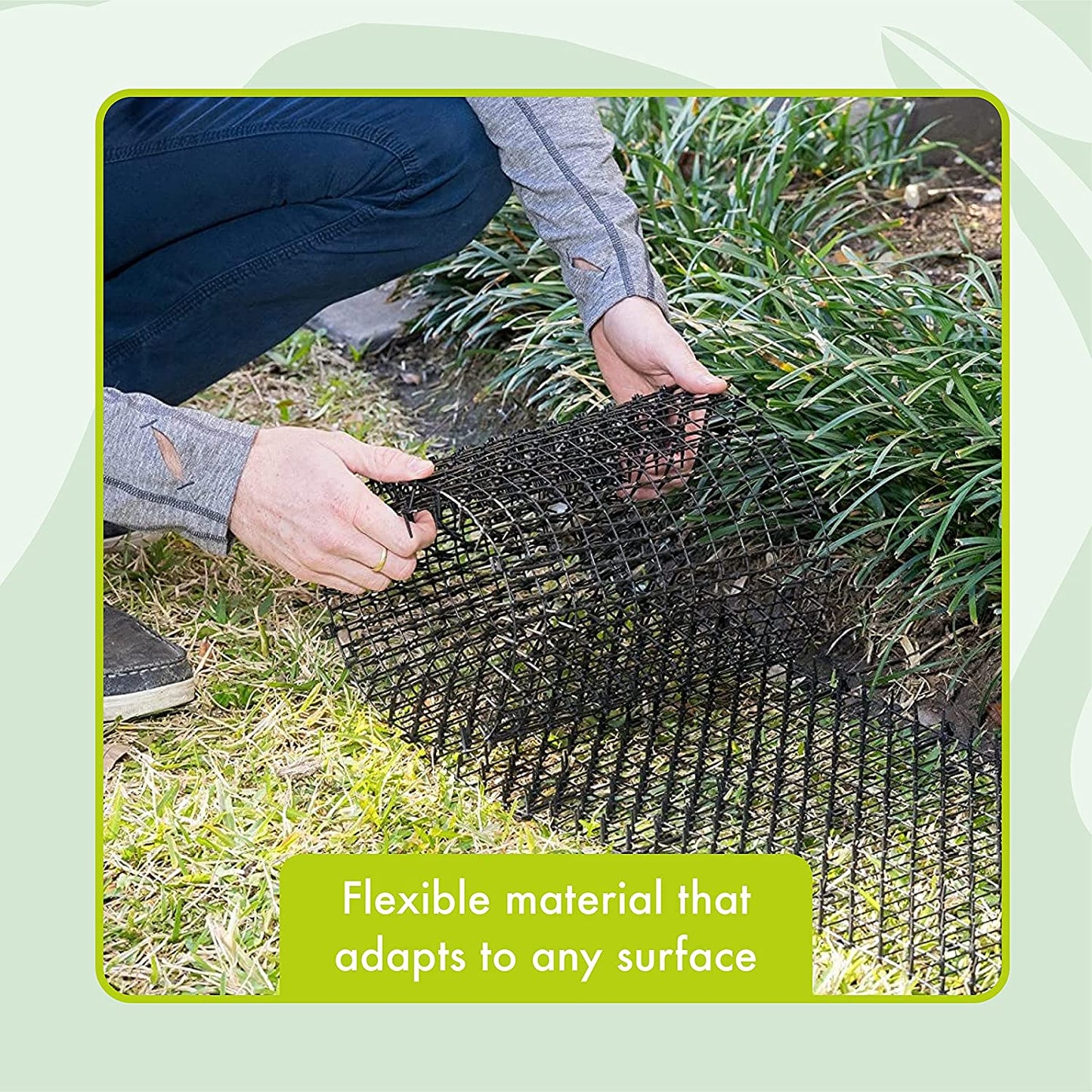 Cat Scat Mat Indoor Spiked Mat Network Digging Stopper for Garden Fence Keep Pet Dog Cat Off Couch Furniture (12 x 79 Inch, Black)