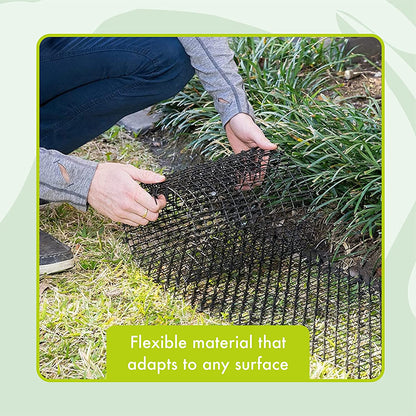 Cat Scat Mat Indoor Spiked Mat Network Digging Stopper for Garden Fence Keep Pet Dog Cat Off Couch Furniture (12 x 79 Inch, Black)