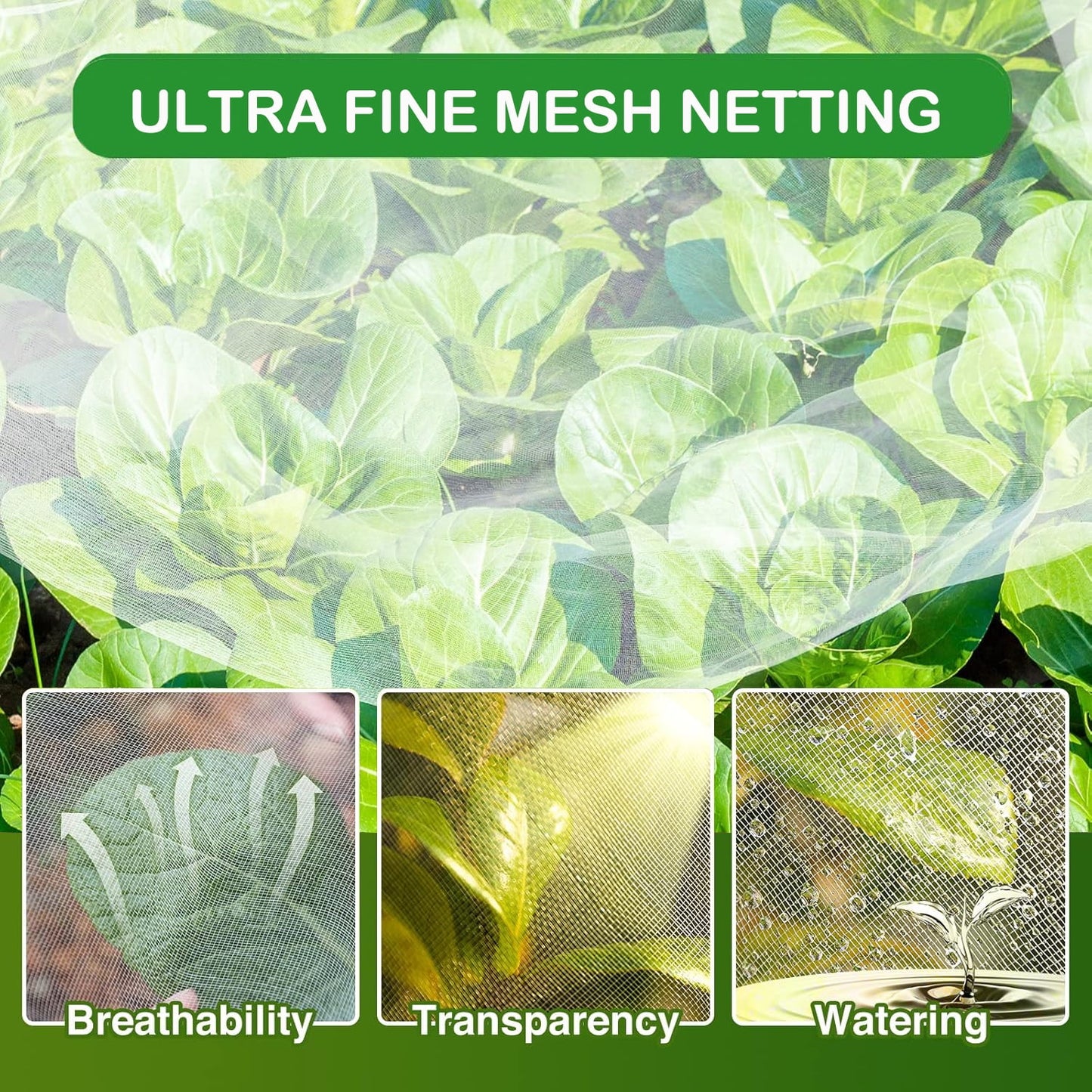 Bird Netting Garden Netting for Raised Beds 10 x 33ft Plant Netting for Gardeng Fruit Tree Netting Protective Circles for Vegetables Fruits Flowers Trees Crops to Grow Better