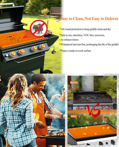 36" Silicone Griddle Mat forBlackstone Silicone Mat,Heavy Duty Food-Grade Grilling Accessories Mat Griddle Accessory Grill Mats for Outdoor Grill Accessories Reusable & Durable