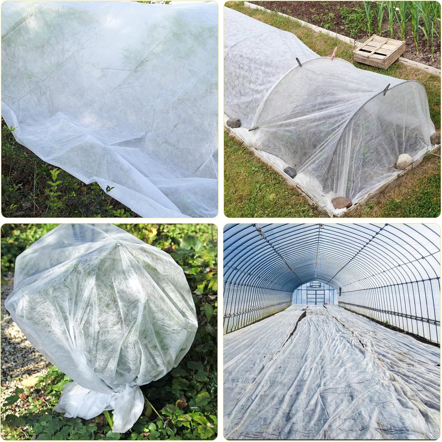 Plant Covers Freeze Protection,10Ft x 50Ft Frost Cloth for winter plant Covers Blanket Plant Cover