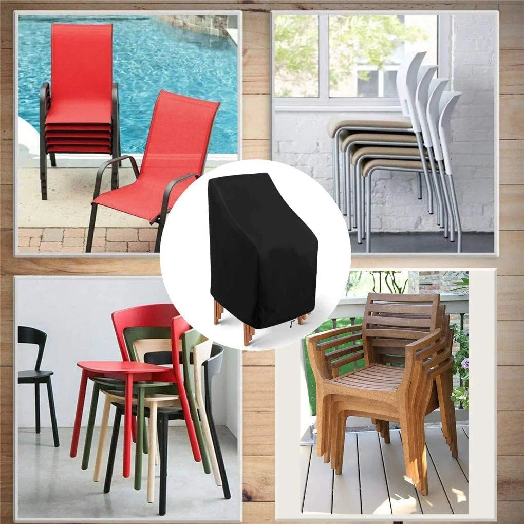 Patio Chair Covers,Outdoor Chair Cover,Waterproof Patio Furniture Covers for Outdoor Furniture Covers,Lounge Deep Outdoor Seat Cover,UV Protected, 25" L x 25" W x 47"H,Black