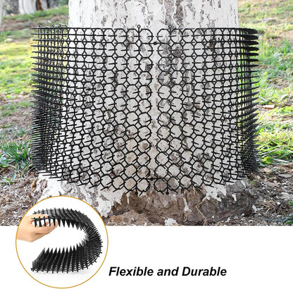 Cat Scat Mat 7.9 X 6 Inches (Set of 12) - Keep Cats Out of Yard Permanently - Scat Mat for Cats- Spike Mat with 8 U-shaped Nail