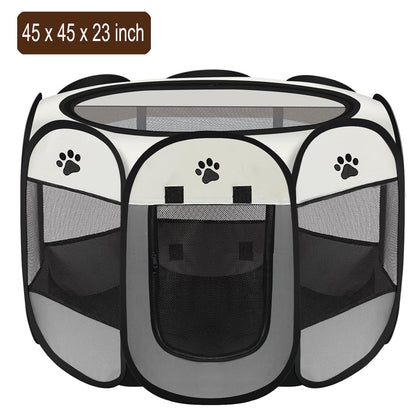 Extra Large Pet Playpen Cat Playpen Dog Playpen Puppy Playpen Indooor Cat Cage Dog Fence, Dinosam 45" Diameter 23" Height Cat Tent Playpen for Indoor Cats Pen for Cat Puppy Rabbit