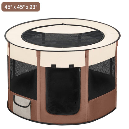 Extra Large Pet Playpen Cat Playpen Dog Playpen Puppy Playpen Indooor Cat Cage Dog Fence, Dinosam 44" Diameter 22" Height Cat Tent Playpen for Indoor Cats Pen for Cat Puppy Rabbit
