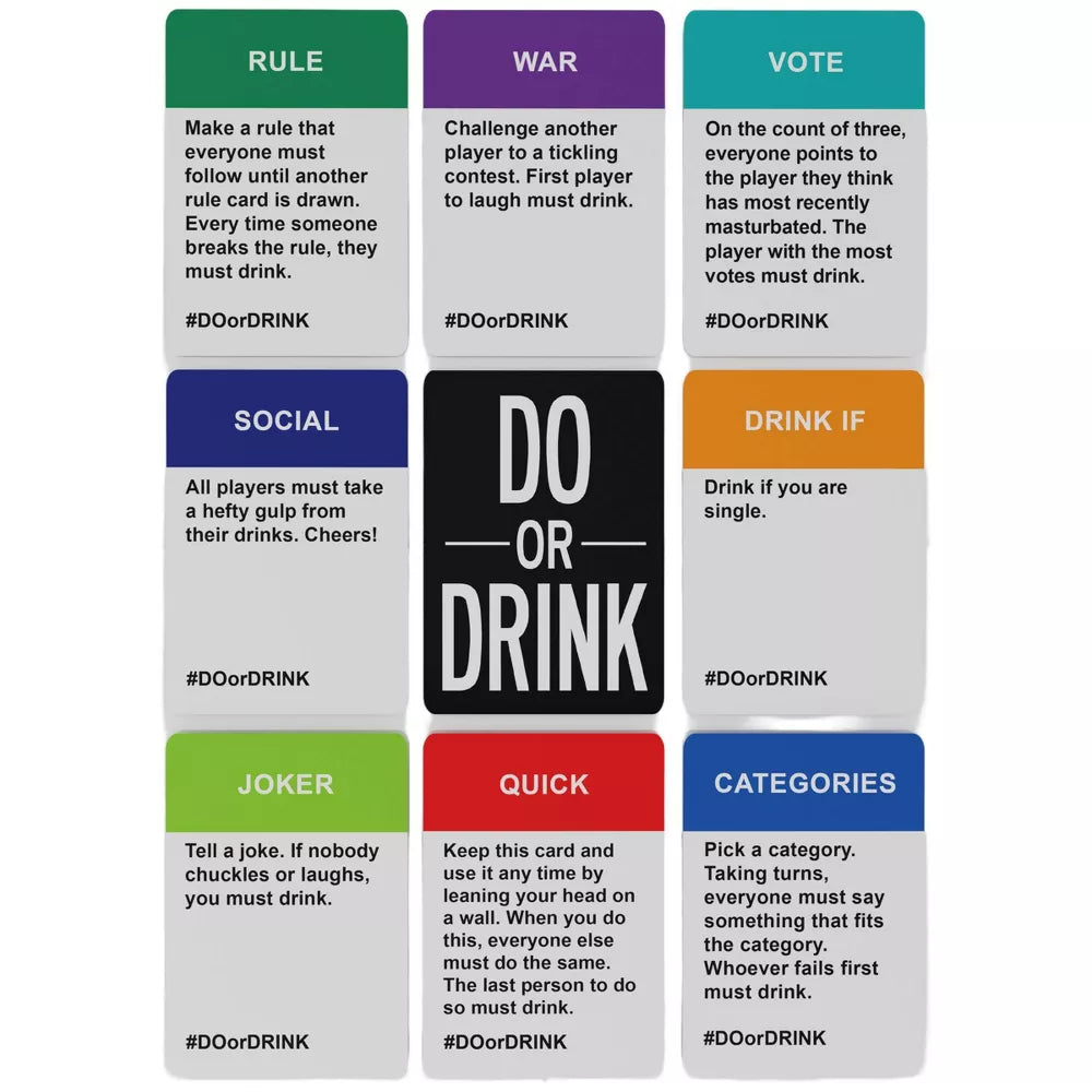 Do or Drink Drinking Card Games for Adults - Fun Adult Games for Game Night & Parties - 21st Birthday Gift & Bachelorette Party Games with 350 Cards & 175 Challenges That Will Get You Drinking