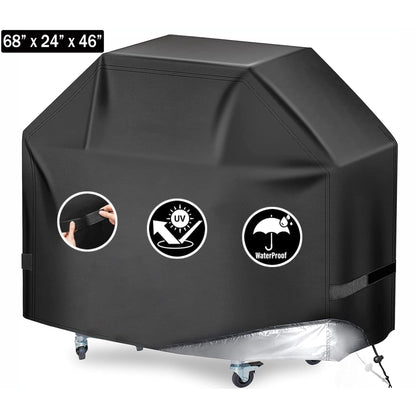 Grill Cover for Outdoor Grill,Heavy Duty Waterproof Oxford Fabric BBQ Cover,Teencool 58" Gas Grill Covers for Outside with Adjustable Drawstring & Strip,2 Handles,Storage Bag
