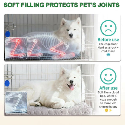 Dog Crate Mat,24 x 18 inch Washable Dog Bed Mat for Crate Mats for Dog Cage Mat Dog Kennel Pad Dog Kennel Mat Dog Crate Liner Dog Beds for Large Dog