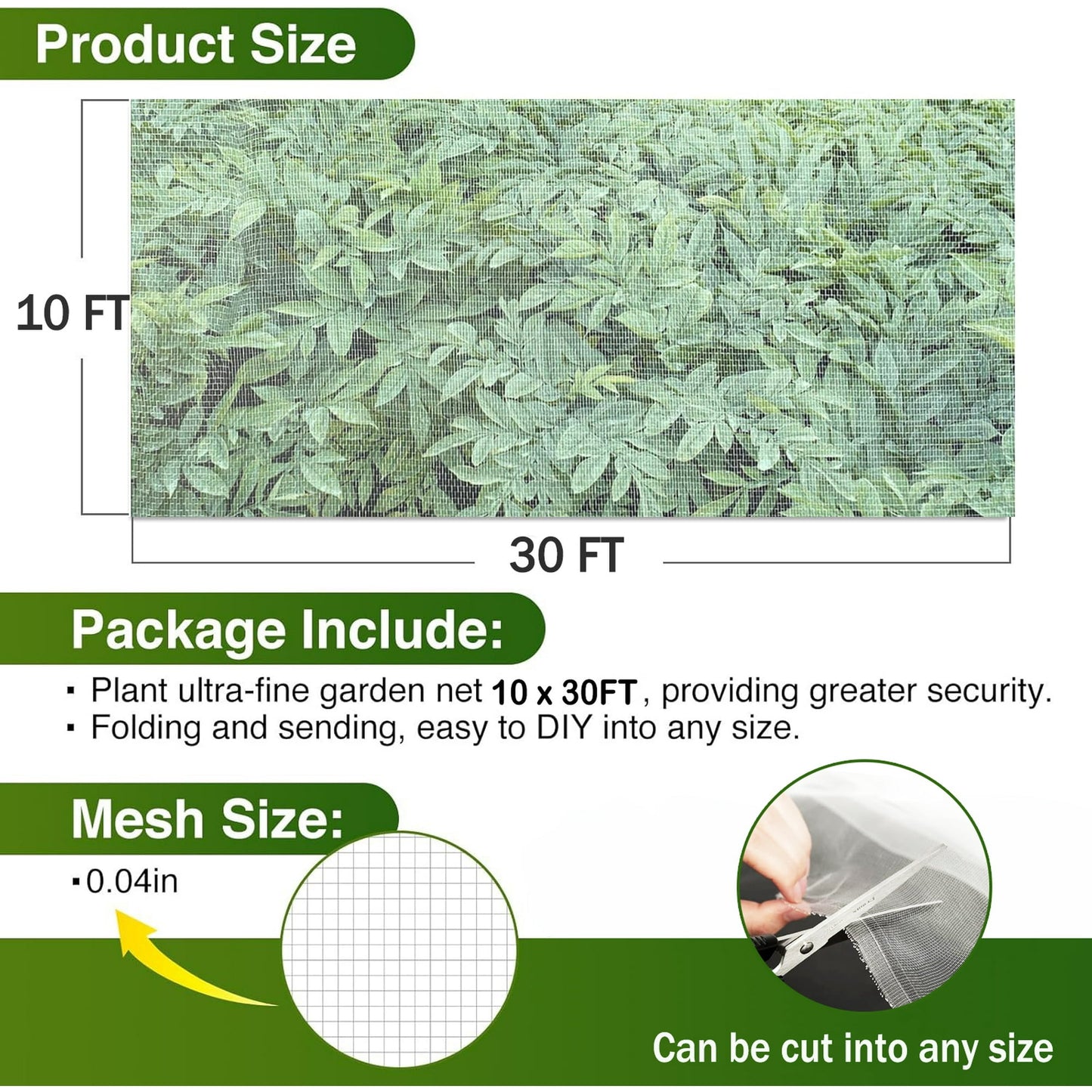 Bird Netting Garden Netting for Raised Beds 10 x 33ft Plant Netting for Gardeng Fruit Tree Netting Protective Circles for Vegetables Fruits Flowers Trees Crops to Grow Better