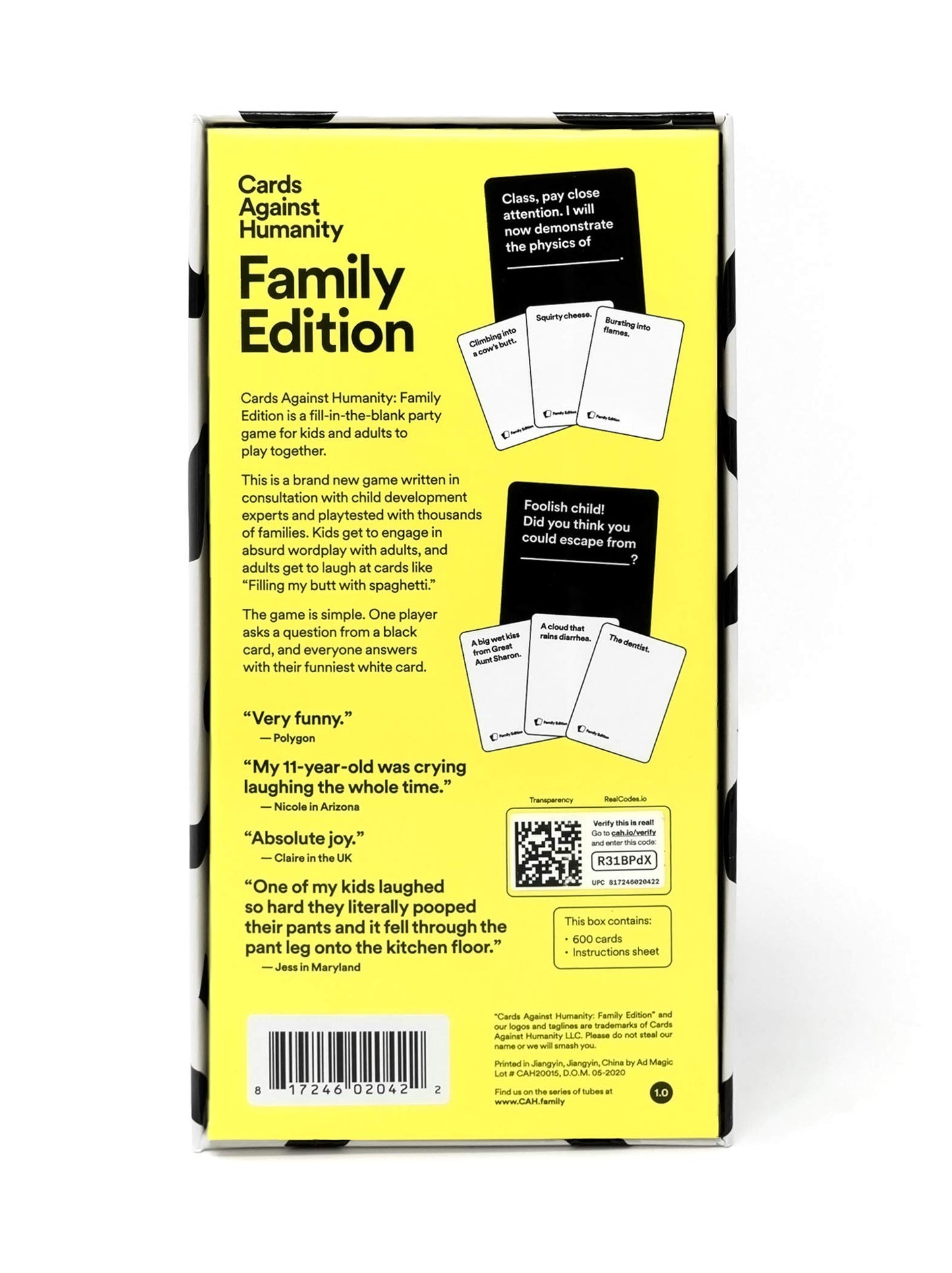 Cards Against Humanity Family Edition Card Game